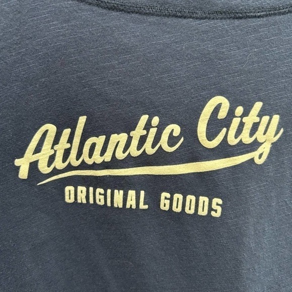 MV Sports Atlantic City Navy Lace Back Destination Tee Size Large - "Alyse" - Picture 6 of 11